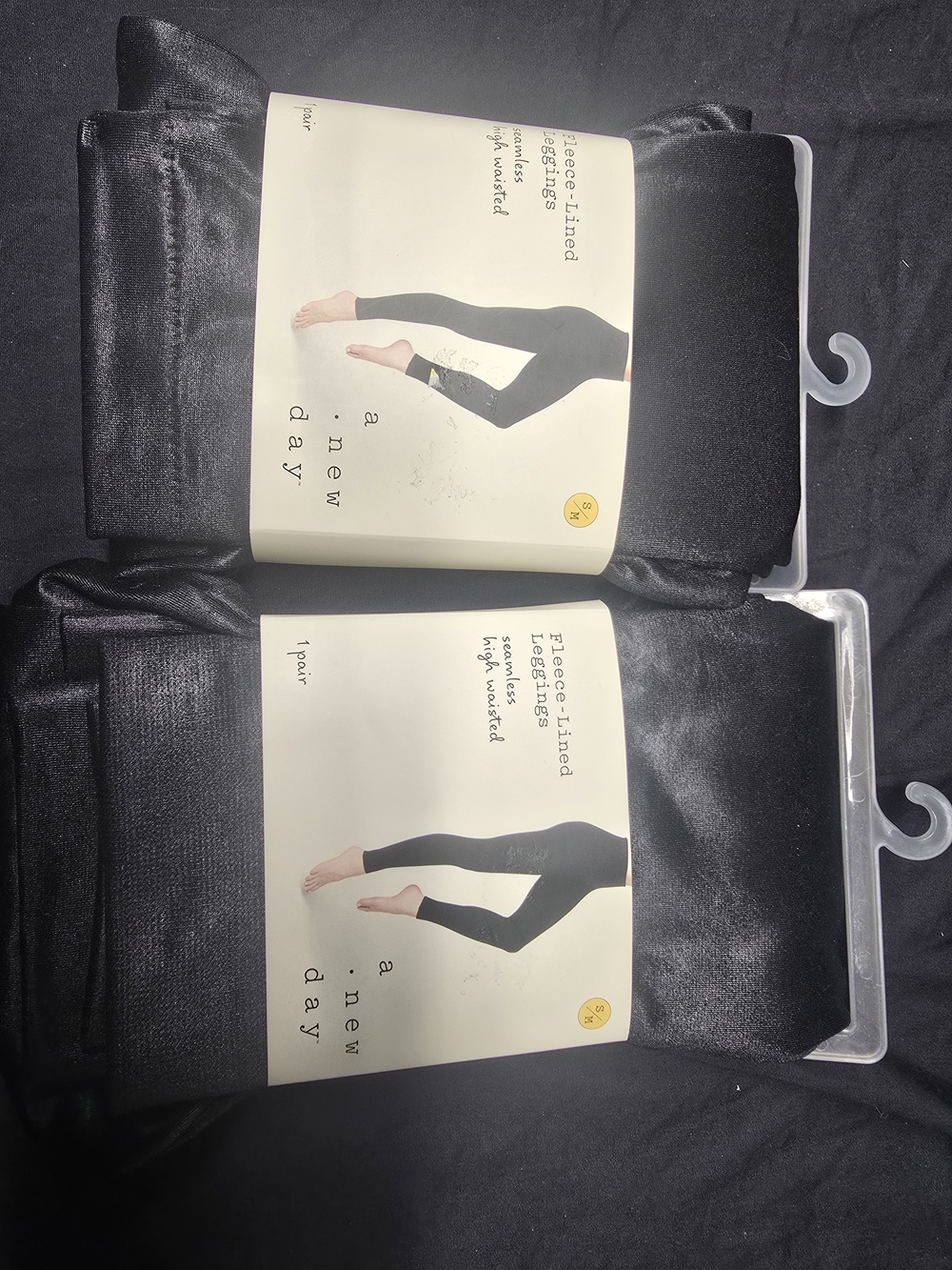 a new day Black Fleece-Lined Leggings - 2 Pack